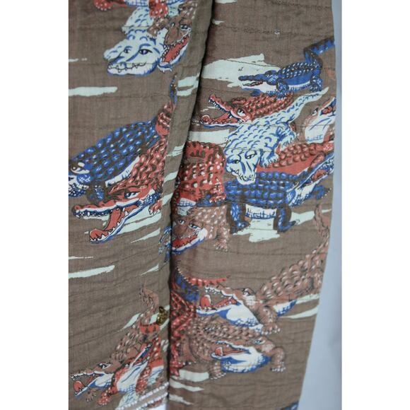 Maison Scotch Beaded Open Front Blazer All Over Alligator Jacket Crocodile Small - Picture 4 of 11